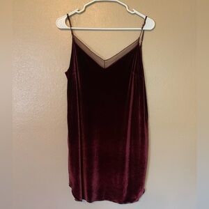 Intimately Free People velvet spaghetti strap mini dress size S